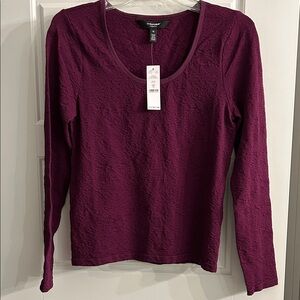 NWT WHBM Scoop Neck Textured Top